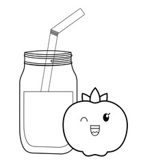 kawaii orange design