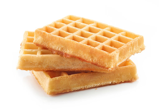 Naklejki waffles on a white background