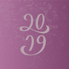 Vector illustration 2019 for typography poster, logotype, flyer, banner, greeting card or postcard.