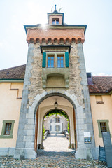 Fototapeta na wymiar Oberhofen Castle in Switzerland
