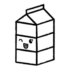 kawaii milk box icon