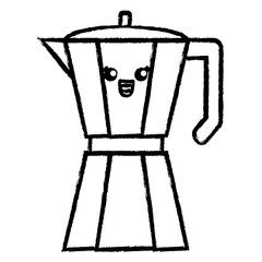 Fototapeta na wymiar kawaii coffee maker icon