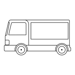 delivery service truck isolated icon