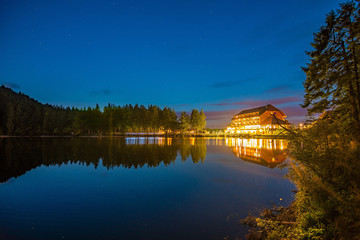 Obraz premium Mummelsee At Night, Black Forest / Schwarzwald Germany