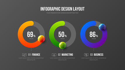 Amazing business infographic presentation vector illustration concept. Corporate marketing analytics data report creative design layout. Company statistics information graphic visualization template.