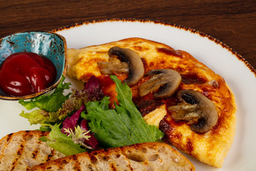 Omelet with mushrooms