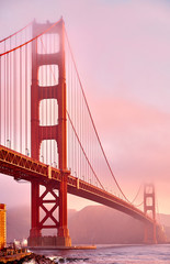 Golden Gate Bridge at sunrise, San Francisco, California