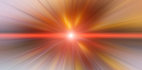 Obraz premium Abstract Blurred Background, Radial Colored Rays. Web Banner.