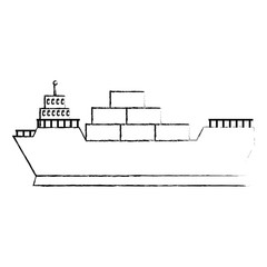 cargo ship isolated icon