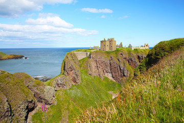 Fototapeta na wymiar Medieval Dunnottar Castle in Scotland, Great Britain