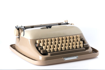 Retro style typewriter in studio