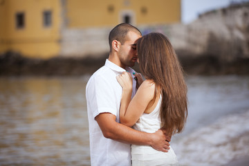 Couple having fun at the beach