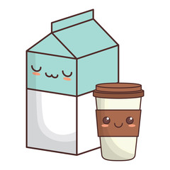 kawaii milk box icon