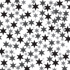 black stars pattern- vector illustration