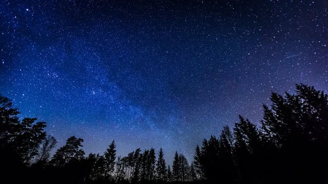 Starry night sky 4k timelapse. 3840x2160, UHD