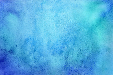 Colorful watercolor winter paper textures on white background. Chaotic abstract organic design. 
