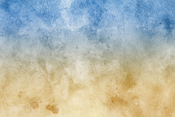 Colorful watercolor winter paper textures on white background. Chaotic abstract organic design. 