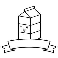 kawaii milk box icon