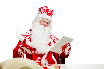 Santa Claus isolated on white background. Ded moroz