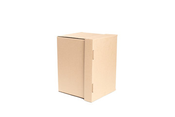 Cardboard box. Isolated on white