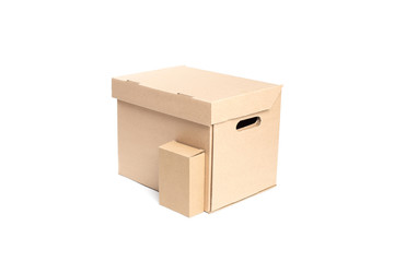 Cardboard box with small package