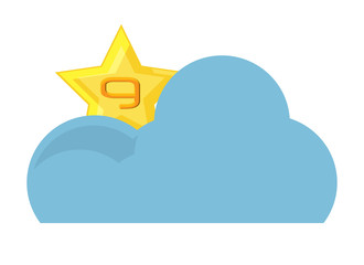 cloud and star icon