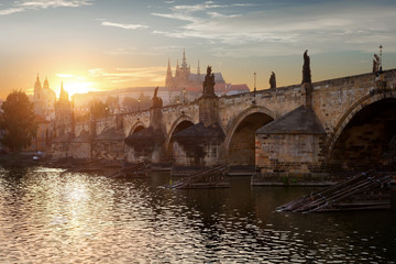 Dusk over Charles Bridge