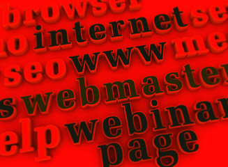 Internet and Background Design - Word Cloud Typography