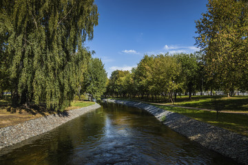 River in Moscow public park