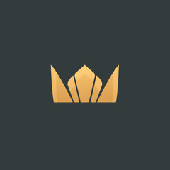 Abstract vetor crown logo vector design. Sign for beauty salon, elite accessories, jewelry, hotels, spa, wedding. Vintage decorative icon qween, king, princess.