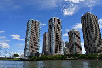 Fototapeta na wymiar Sumida river in Tokyo