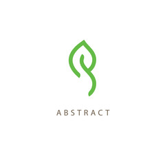 Abstract green leaf logo icon vector design. Landscape design, garden, Plant, nature and ecology vector logo. Ecology Happy life Logotype concept icon. Vector illustration, Graphic Design Editable