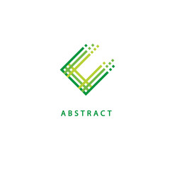 Abstract vetor logo vector design. Sign for business, internet communication company, digital agency, marketing. Modern decorative geometric icon.