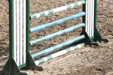 Show jumping bars barriers for riders on show jumping training