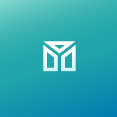 Abstract vetor logo vector design. Sign for business, internet communication company, digital agency, marketing. Modern decorative geometric icon.