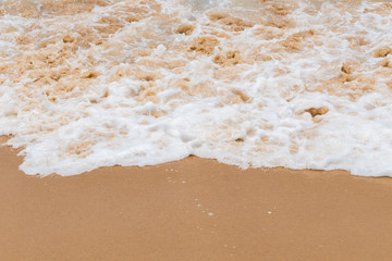 soft wave on a sandy beach
