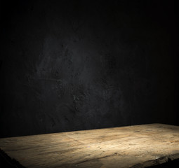 background of barrel and worn old table of wood