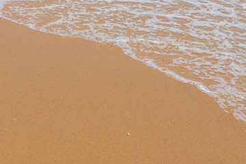 soft wave on a sandy beach