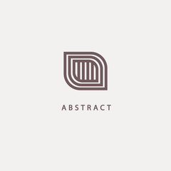 Abstract vetor logo vector design. Sign for business, internet communication company, digital agency, marketing. Modern decorative geometric icon.