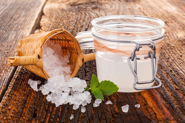 Healthy natural drink made from tibi crystals.