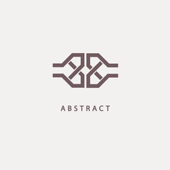 Abstract vetor logo vector design. Sign for business, internet communication company, digital agency, marketing. Modern decorative geometric icon.