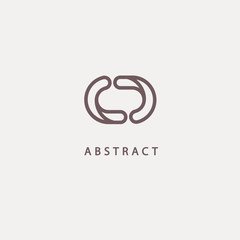 Abstract vetor logo vector design. Sign for business, internet communication company, digital agency, marketing. Modern decorative geometric icon.