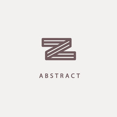 Monogram design elements, graceful template. Calligraphic elegant logo design. Z logo line art monogram. Letter Z on a dark background. Letter Z vector logo. Business sign, identity, label, badge.