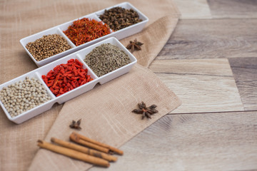 Spices and herbs.