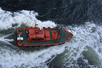 Stock pictures of a pilot ship