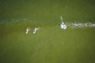 Aerial View of Belmar New Jersey in the Summer 