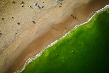 Aerial View of Belmar New Jersey in the Summer 
