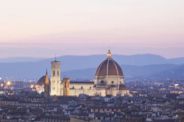 Deurstickers Beautiful view of Santa Maria del Fiore and Giotto's Belltower in Florence, Italy © marinadatsenko