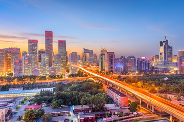 Fototapeta na wymiar Beijing, China Financial District Cityscape