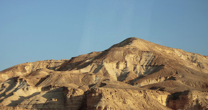 Egyptian Desert at the daytime And clear blue Sky